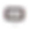 1 boucle de ceinture en cuir marron - 34x52mm - abd30