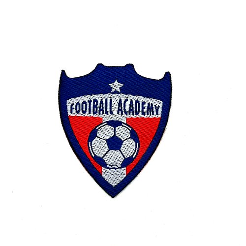 1 thermocollant / écusson à coudre - football académy - 40x50mm