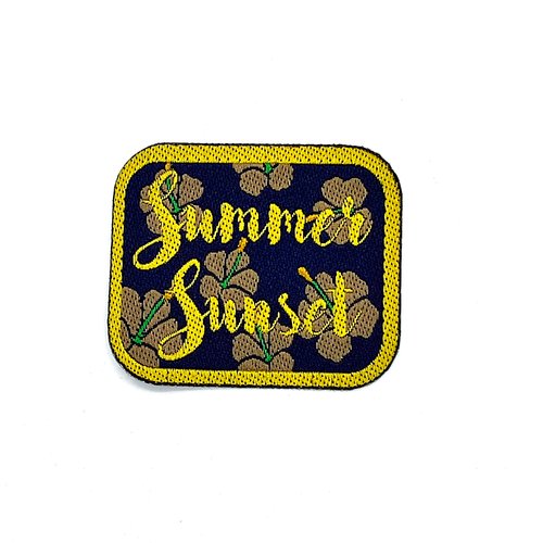 1 thermocollant / écusson à coudre - summer sunset - 50x40mm