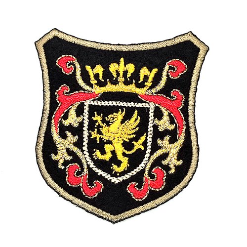 1 thermocollant / écusson à coudre - blason - 53x60mm
