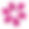 6 boutons en résine fuchsia foncé - 24x38mm - abd34