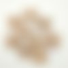 9 boutons fantaisie en bois marron (tete de chat) 18x18mm - abd92