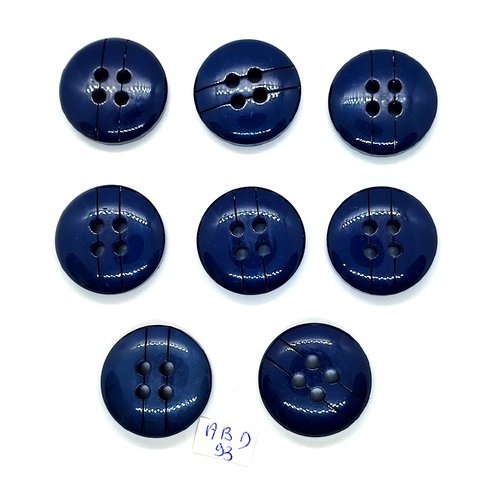 8 boutons en résine bleu foncé - 29mm - abd93
