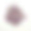 48 boutons en résine rose et doré - 10mm - abd126