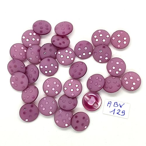30 boutons en résine rose / fuchsia - 12mm - abd129