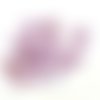 13 boutons en résine rose et transparent - 15mm - abd134