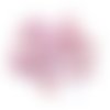 31 boutons en résine rose et transparent - 12mm - abd135