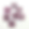 7 boutons en résine violet - 21mm et 17mm - abd141