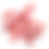 11 boutons brandebourg en résine rouge - taille diverse - abd114