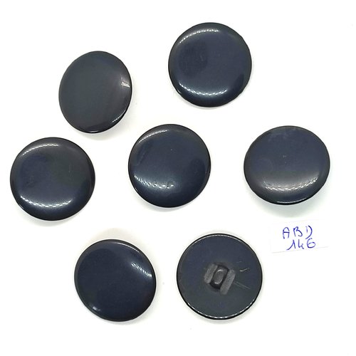 7 boutons en résine gris - 27/28mm - abd146