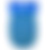 1 paire de coude bleu - imitation daim - 14,5x 10cm - abd176