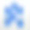 6 attaches en résine bleu - 48mm - abd193