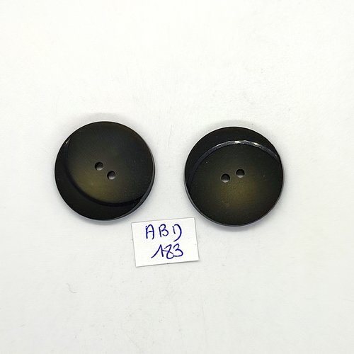 2 boutons en résine vert - 28mm - abd183