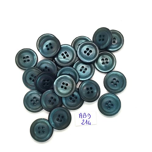 24 boutons en résine vert - 17mm - abd214
