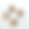 4 boutons en résine beige - 23mm et 27mm - abd221