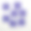 7 boutons en résine lilas foncé / violet - 23mm - abd259