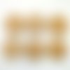 6 boutons en bois compressé beige - vintage - 40mm - abd264