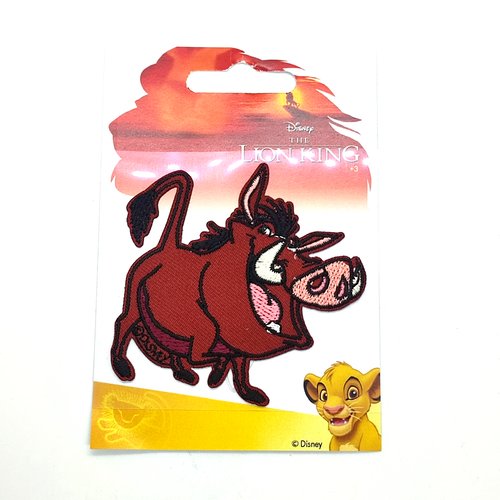 1 thermocollant / écusson à coudre - le roi lion - 7x7cm