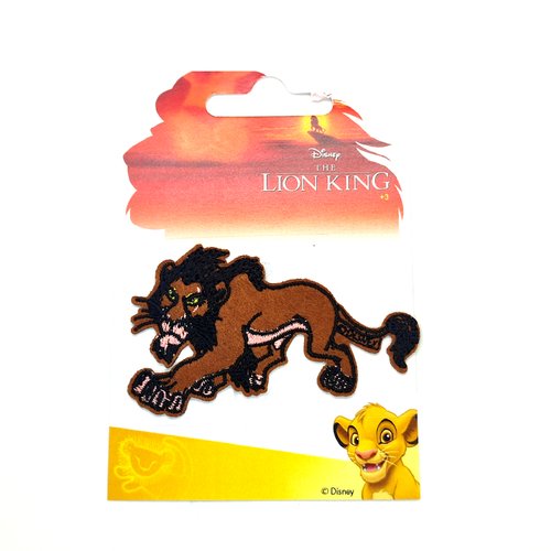 1 thermocollant / écusson à coudre - le roi lion - 7,5x4,5cm