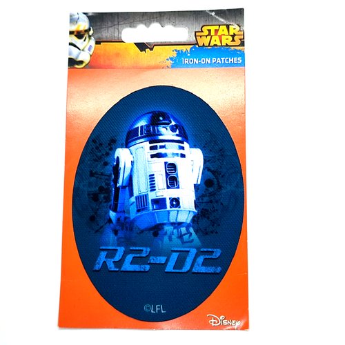 1 thermocollant / écusson à coudre - star wars r2-d2 - 11x8cm