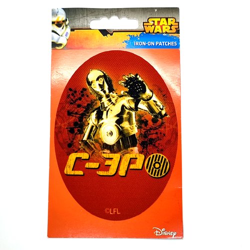 1 thermocollant / écusson à coudre - star wars c-3p - 11x6cm