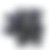 20 boutons en résine noir - 18mm - abd289