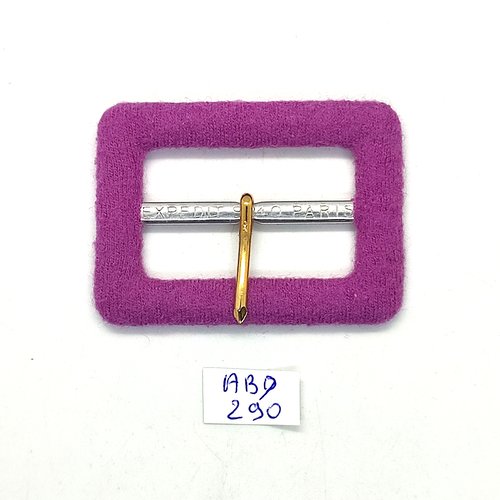 1 boucle de ceinture en velours lilas - 56x41mm - abd290