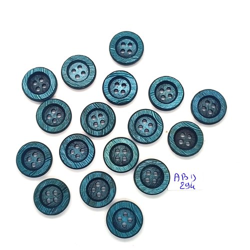 17 boutons en résine vert - 18mm - abd294