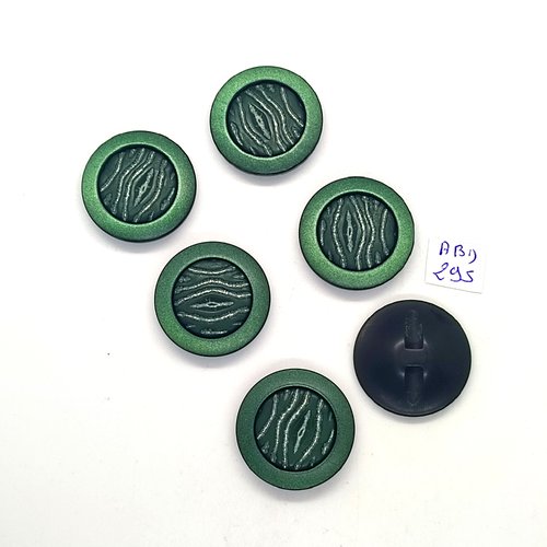 6 boutons en résine vert - 28mm - abd295