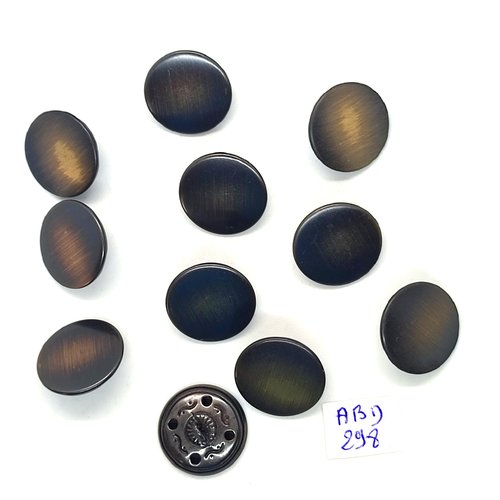 11 boutons en métal bronze - 18mm - abd298