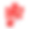 8 boutons en résine rouge clair - 27mm - 22mm et 14mm - abd338