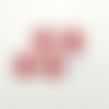 4 boutons en résine rouge et blanc - 18mm - abd339