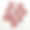 9 boutons en résine rouge - 16x16mm - abd341