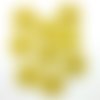 9 boutons en résine jaune moucheté - 28mm - abd337
