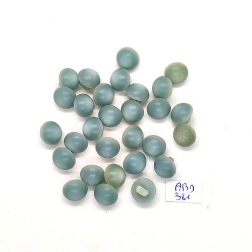 29 boutons en résine bleu / vert - 10mm - abd381