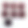 7 boutons en résine bordeaux - 34mm - abd386