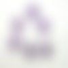 6 boutons en résine lilas clair - 25x34mm - abd392