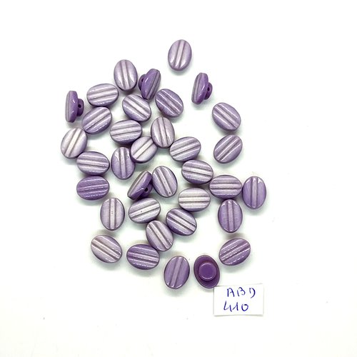 35 boutons en résine lilas -  9x12mm - abd410