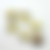 6 boutons en nacre jaune - 34mm - abd414