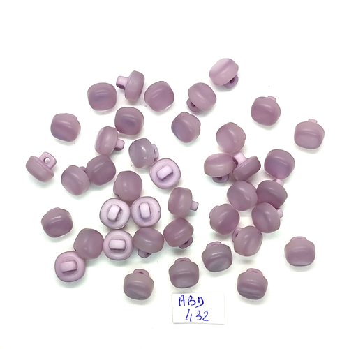 40 boutons en résine lilas -  10mm - abd432