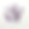 19 boutons en résine lilas -  13mm et 9mm - abd434