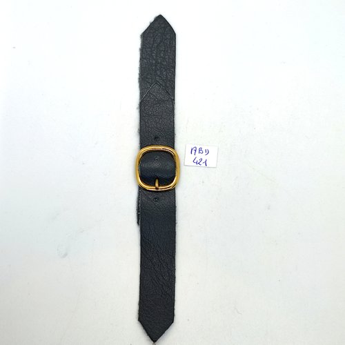 1 bouton brandebourg en cuir gris foncé - 16cm fermé - abd421