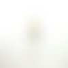 1 bouton brandebourg en cuir blanc - 12,5cm fermé - abd424