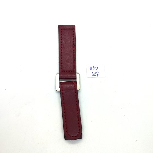 1 bouton brandebourg en cuir marron - 11,5cm fermé - abd427