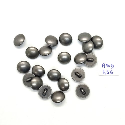 21 boutons en métal argenté - 12mm - abd456