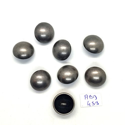 7 boutons en métal argenté - 22mm - abd459