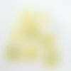 8 boutons en résine jaune - 19x19mm - abd484