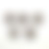 5 boutons en résine gris - 34mm - abd494