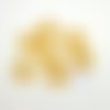 7 boutons en résine jaune / orangé - 17x17mm - abd510