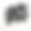 15 boutons en résine noir - 18mm et 23mm - abd520
